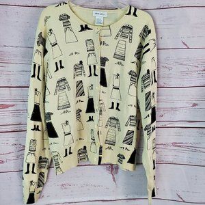 Oliver Perry Silk Blend Button Front Cardigan Sweater Top Blouse XL Fashion